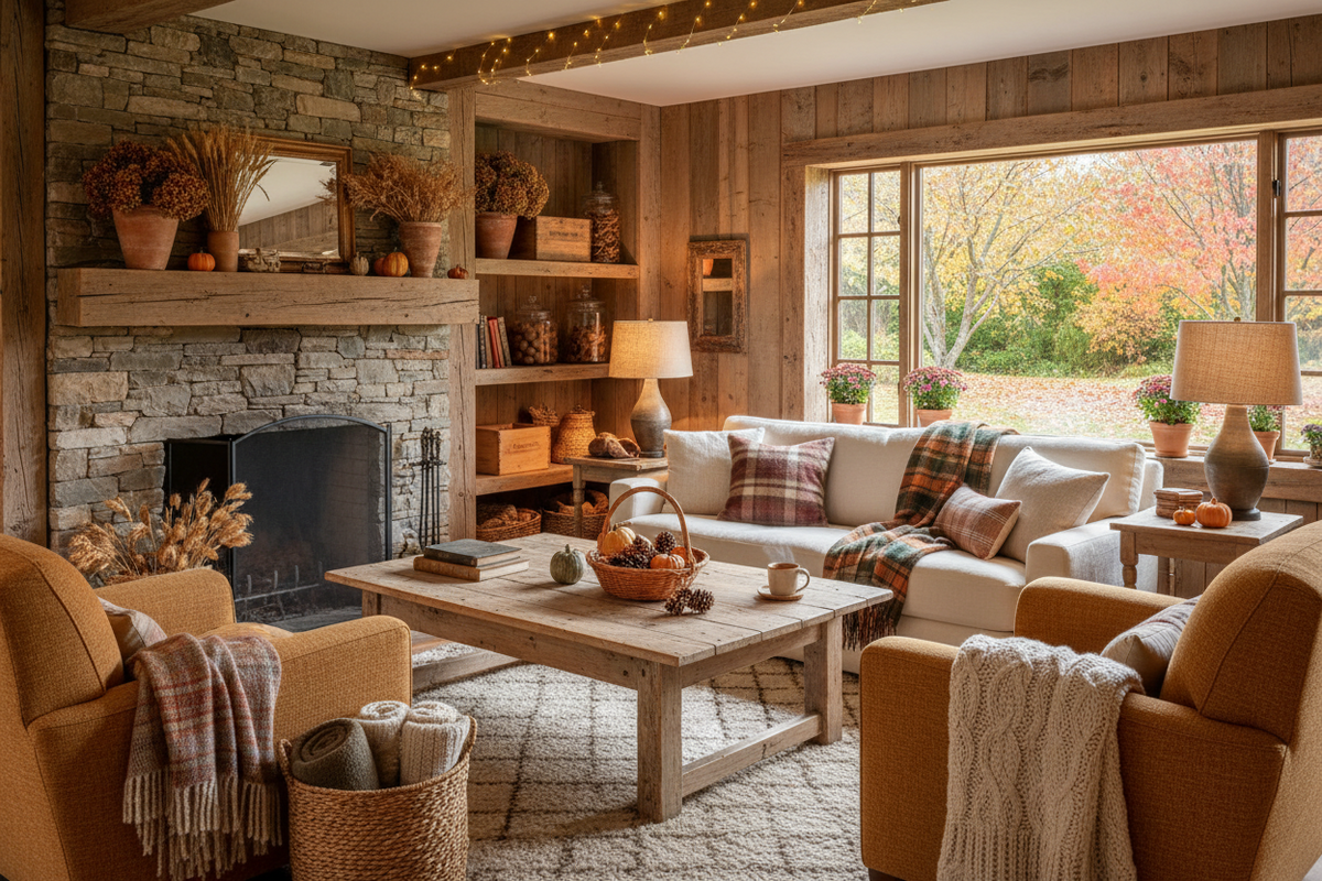Seasonal Home Decorating Ideas Using Rustic Furniture