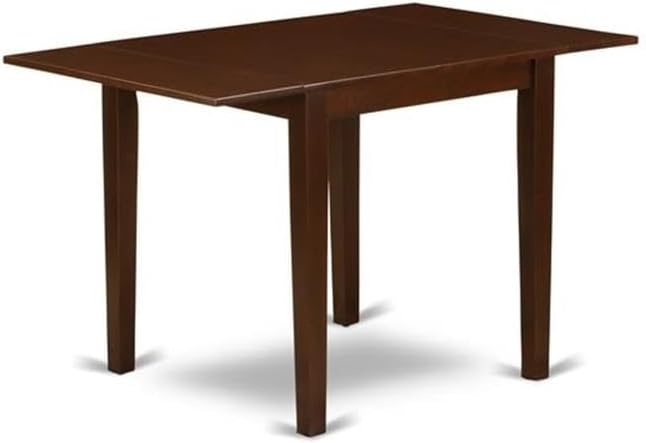 East West Furniture NDNO5-MAH-W 5 Piece Dining Room Table Set Includes a - Image 3