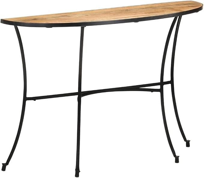 Solid Wood Side Table, Natural Finish Mango Accent Table, Nightstand - Image 9