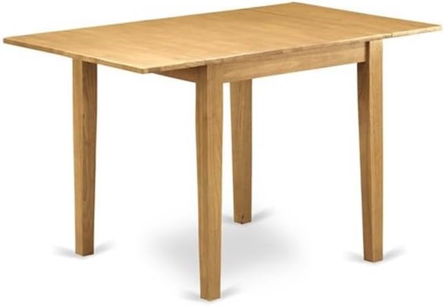 East West Furniture NDVA3-OAK-W 3 Piece Modern Dining Table Set Contains a - Image 3