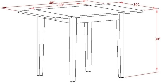 East West Furniture NDNO3-BCH-W 3 Piece Dinette Set - Image 5