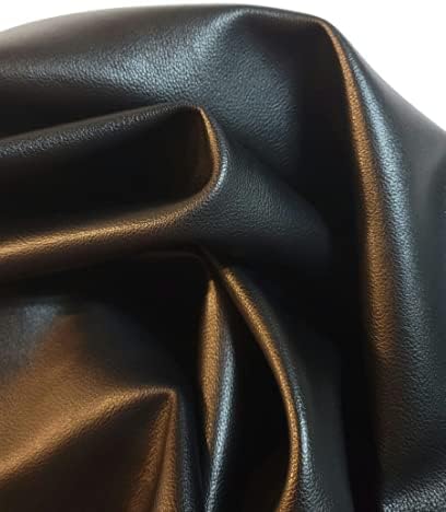 NAT Leathers | Black Soft Faux Vegan PU Leather by The Yard 25 Yard roll - Image 5