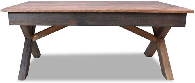 Wooden Coffee Table, Side Table Solid Reclaimed Wood 43.3"x23.6"x17.7" -AA - Image 2