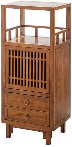 Rustic Side Table Chinese Style Wooden Sofa Side Table TV Cabinet Living Room by Unknown