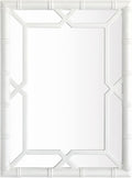 Bamboo-Look Solid Wood Window Pane Mirror 23" X 31" by SORBARIA