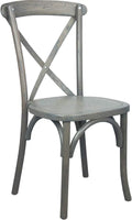 EMMA + OLIVER Grey X-Back Chair by EMMAOLIVER