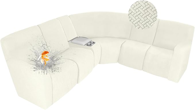 ALIECOM 100% Waterproof Recliner Sectional Couch Covers L Shape Stretch Corner by ALIECOM