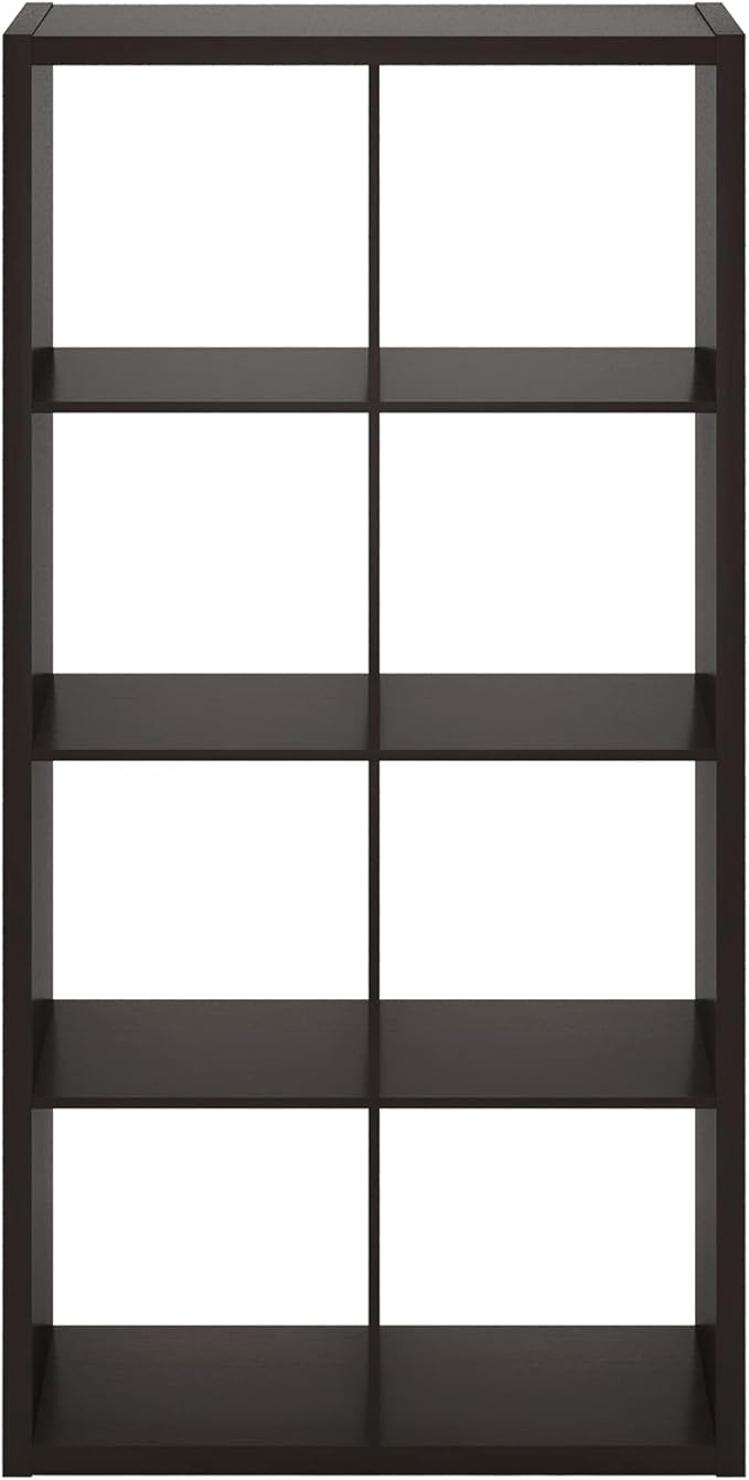 Furinno CUBICLE Book Shelf, 8-Cube Bookshelf, Extra Thick Frame Horizontally & - Image 12