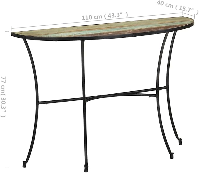 Solid Reclaimed Wood Side Table - Image 2