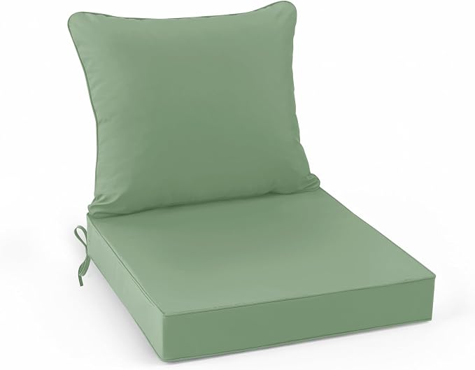 Summsun Outdoor Chair Cushions, Waterproof Back Pillow and Seat Cushion Set by SUMMSUN