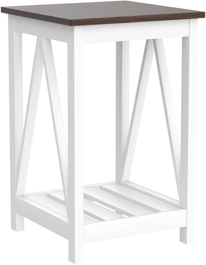 ChooChoo Farmhouse End Table, Rustic Vintage End Side Table - Image 5