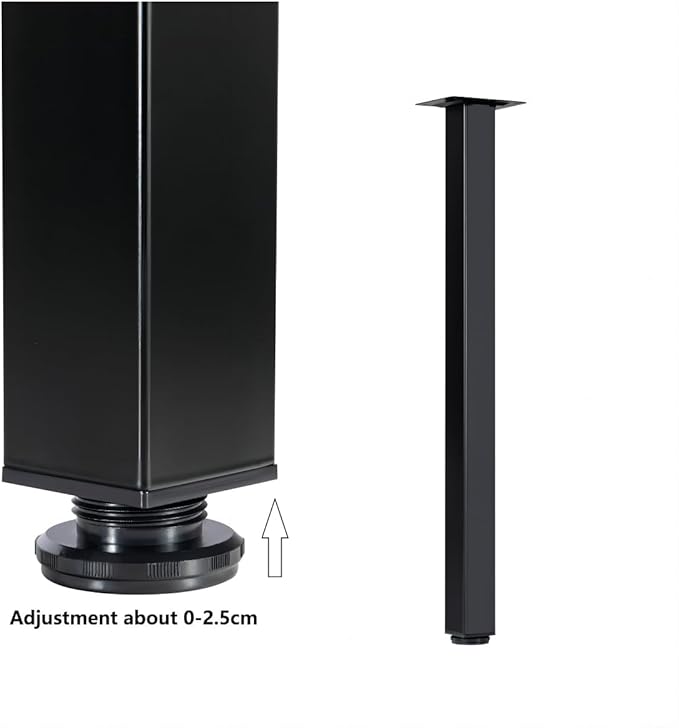 LCSDLHLSY 30 inch Adjustable Square Metal Table Legs, DIY Furniture Legs - Image 4
