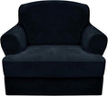 CUCRAF T Cushion Sofa Cover 2 Piece Armchair Slipcovers, Soft Thick Velvet by CUCRAF