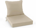Summsun Outdoor Chair Cushions, Waterproof Backrest and Deep Seat Cushion Set by SUMMSUN