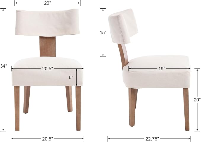 HNY Mid Century Modern Dining Chairs Set of 2 - Image 2