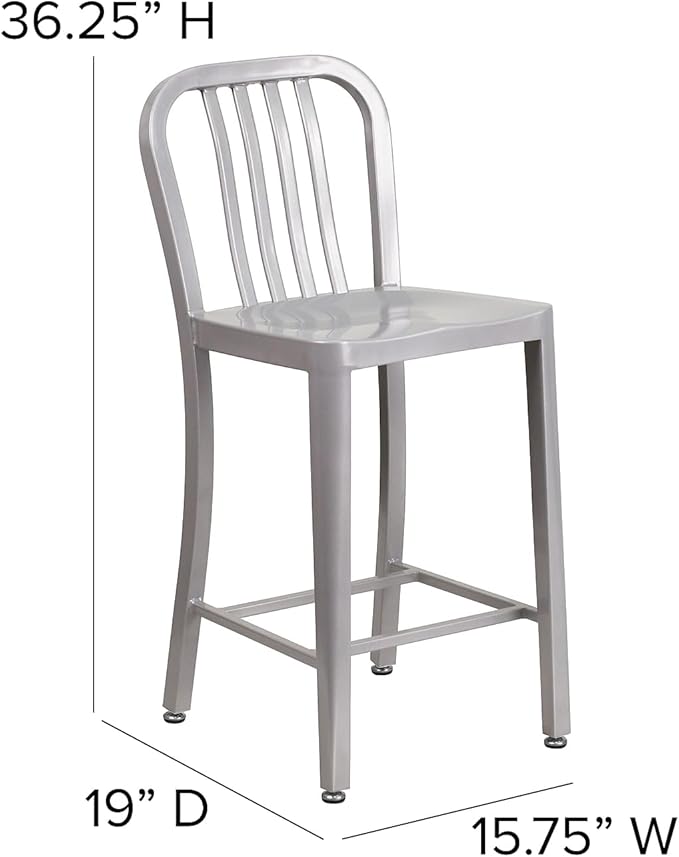 Flash Furniture 24" Commercial Grade Metal Counter Height Stool - Image 3