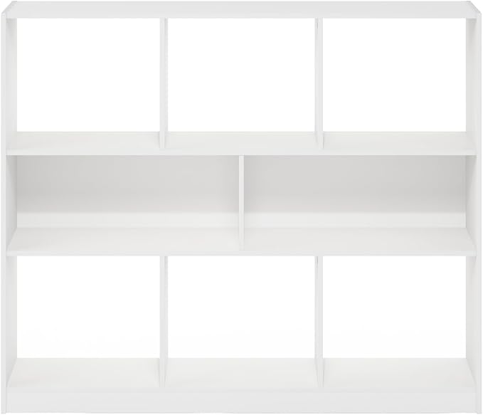 Furinno DALY Book Shelf, 8-Cube Bookshelf, Horizontal Cube Storage Organizer - Image 6