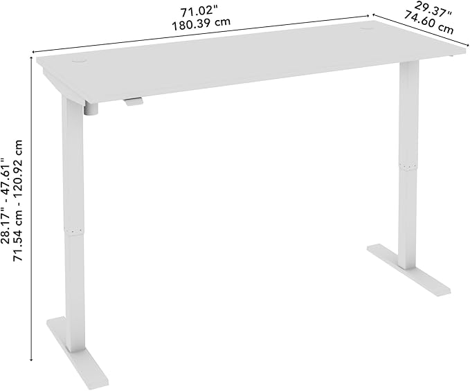 Bush Business Furniture 72-inch Electric Height Adjustable Standing Desk - Image 3