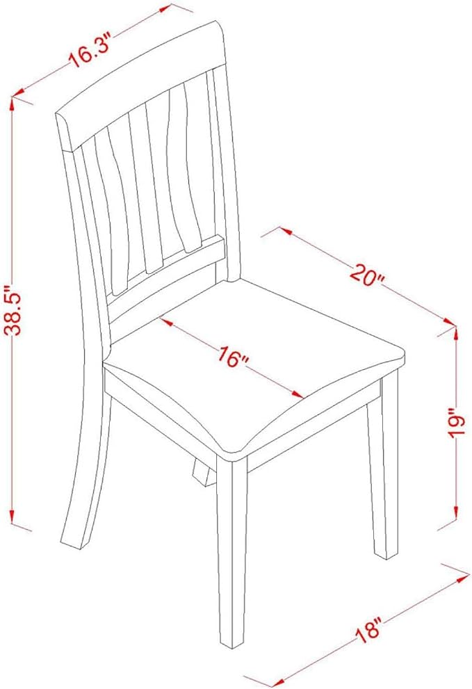 East West Furniture ANC-BLK-LC Antique Dining Room Chairs - Image 3