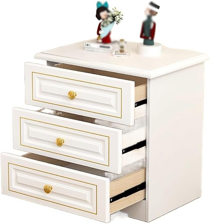 Snack Table Light Luxury Solid Wood Bedside Table, Simple Home Storage Cabinet by Unknown