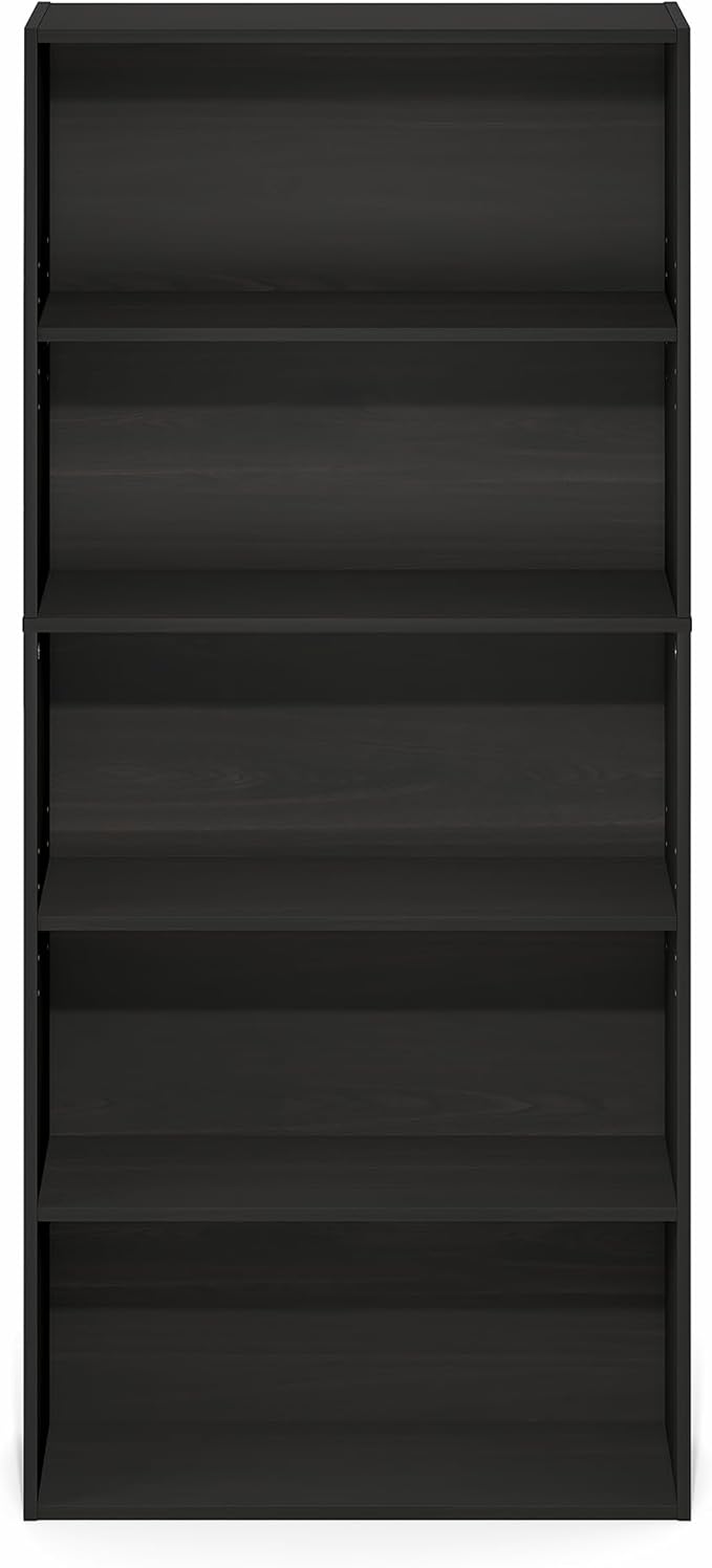 Furinno Jaya Book Shelf, 5-Tier Bookshelf, 52 Inch Tall Standing Bookcase - Image 6