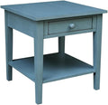 IC INTERNATIONAL CONCEPTS Spencer Blue Wood End Table by InternationalConcepts