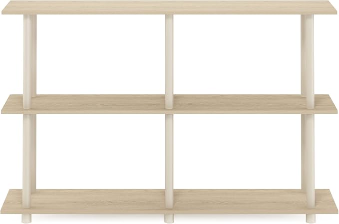 Furinno Turn-N-Tube No Tools 3-Tier Rectangle Side Display Rack, Bauhaus - Image 7