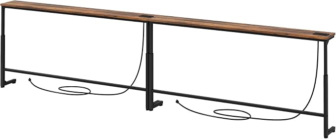 Kitstorack 102.3" Extra Long Behind Couch Table, Adjustable Height Narrow by Kitstorack