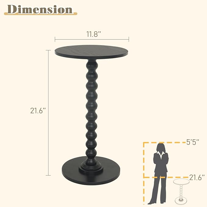Fultyle Round Side Table, Small Drink Table - Image 3
