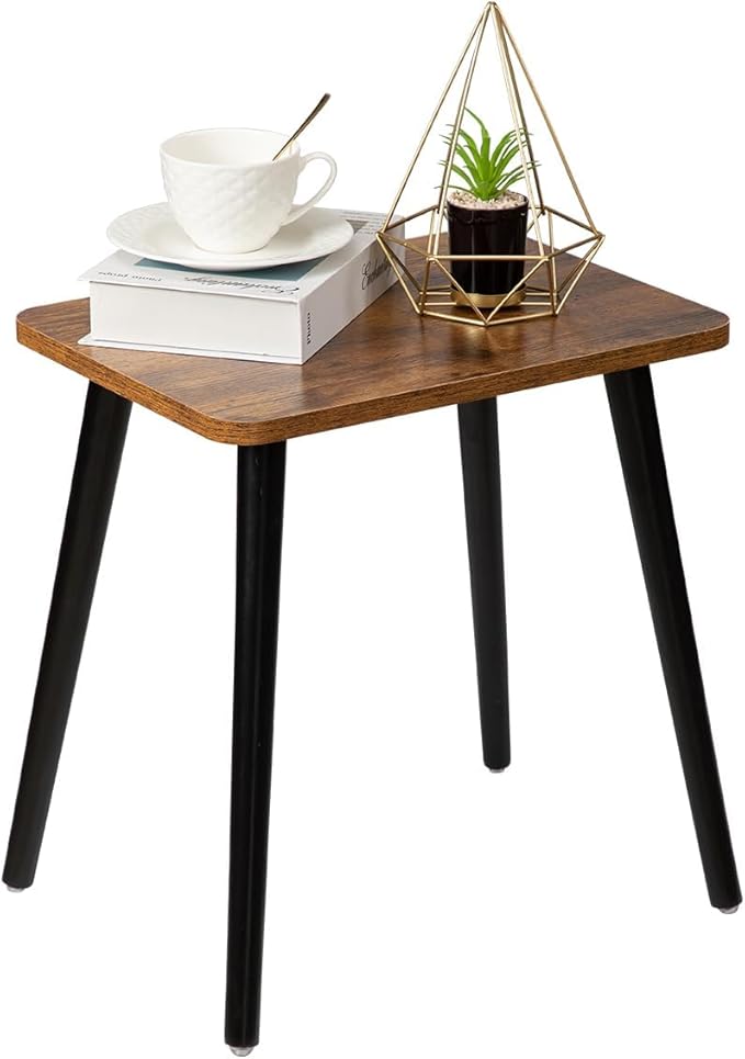 FORAOFUR Side Table, Rectangular Wooden Small End Table, Small Accent Table by FORAOFUR