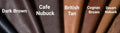 NAT Leathers | Swatches of Browns and tans Colors of Our Faux Vegan Leather by by NATLeathers