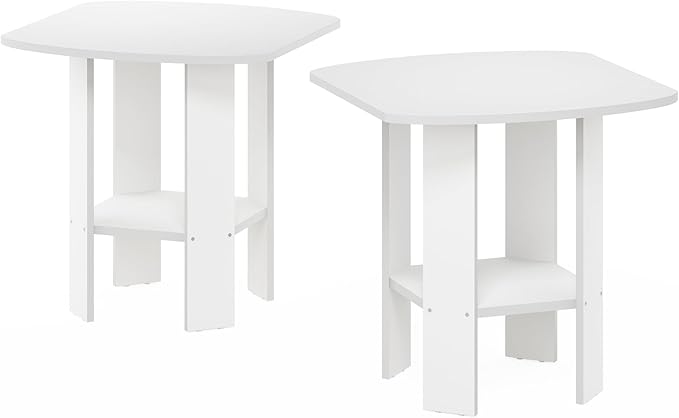 Furinno Simple Design Side Table Set of 2, 2-Tier Modern End Table - Image 5