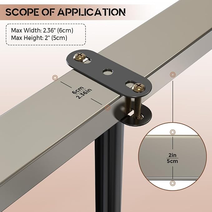 Adjustable Height Bed Frame Support Leg, Metal Bed Frame Support Legs - Image 7