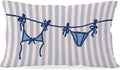 Beachy Throw Pillow Cover 12x20, Trendy Indoor Outdoor Lumbar Pillow Cover by Unknown
