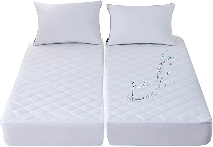 Waterproof Quilted Split California King Mattress Protector Pad by Kingnex