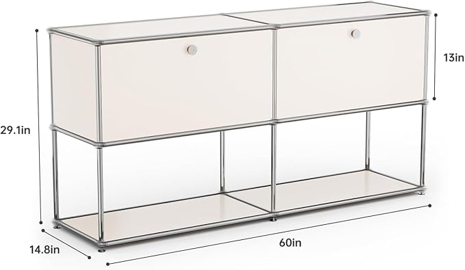 Modern Storage Cabinet Sideboard Versatile Free-Standing Organizer Cabinets - Image 3