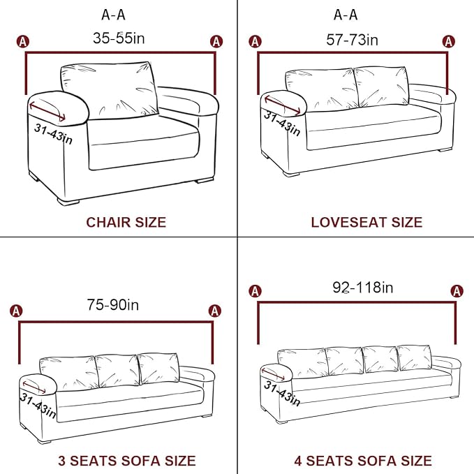 vctops 1-Piece Velvet Plush Stretch Chair Sofa Slipcover Soft Fuzzy Fluffy - Image 6