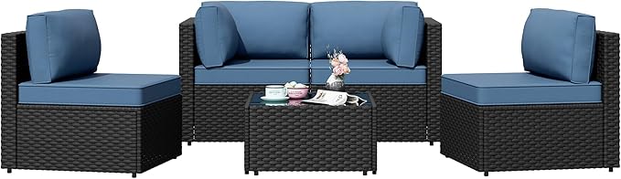 Patio Furniture Sets, 5 Piece Outdoor Sectional Sofas, Wicker Rattan Outdoor by Shintenchi%7CFurnitureMadeforRealLife