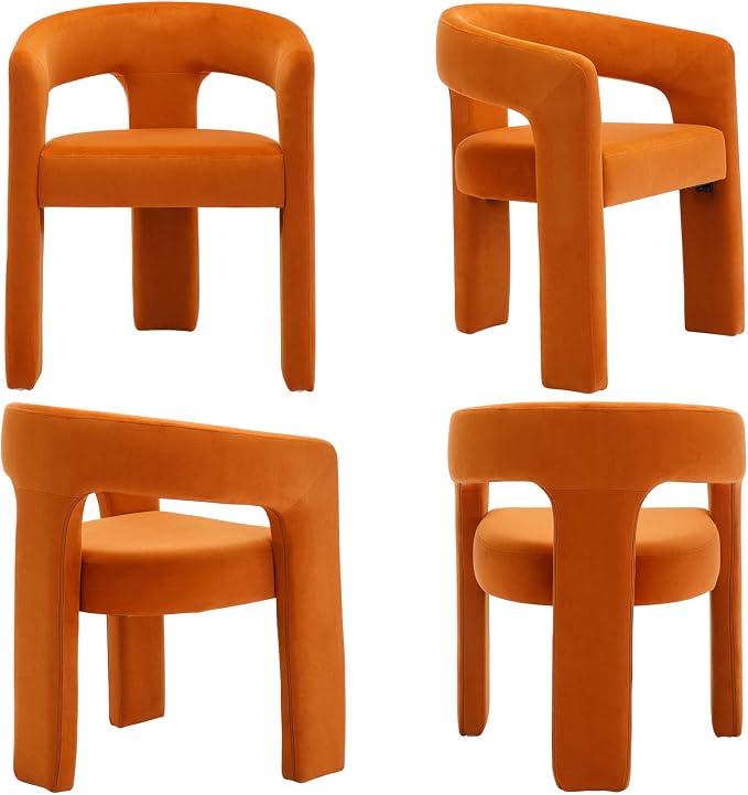 VESCASA Velvet Barrel Dining Chair - Image 8