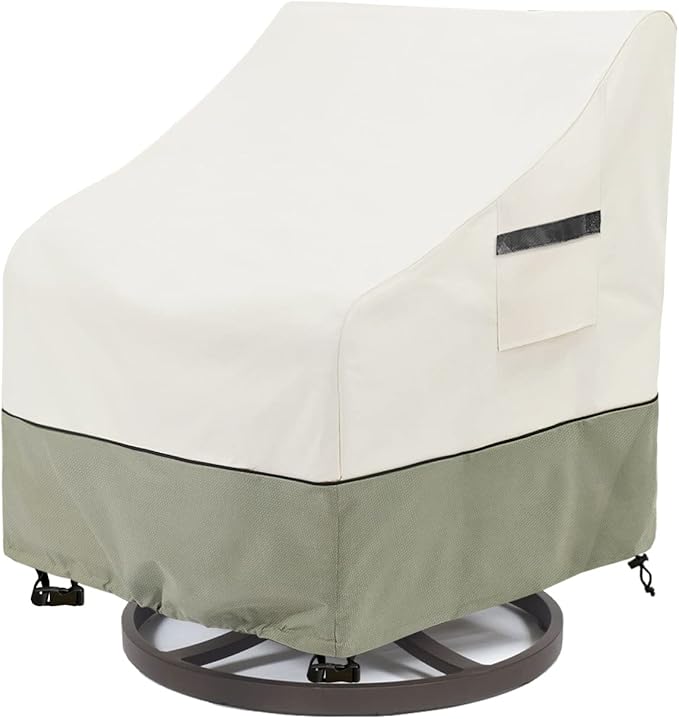 Outdoor Swivel Lounge Chair Cover, 100% Waterproof Heavy Duty Outdoor Chair by LSongSKY
