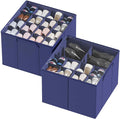 SpaceAid Shoe Organizer for Closet, 2 Pack Foldable Shoe Storage Containers by SpaceAid