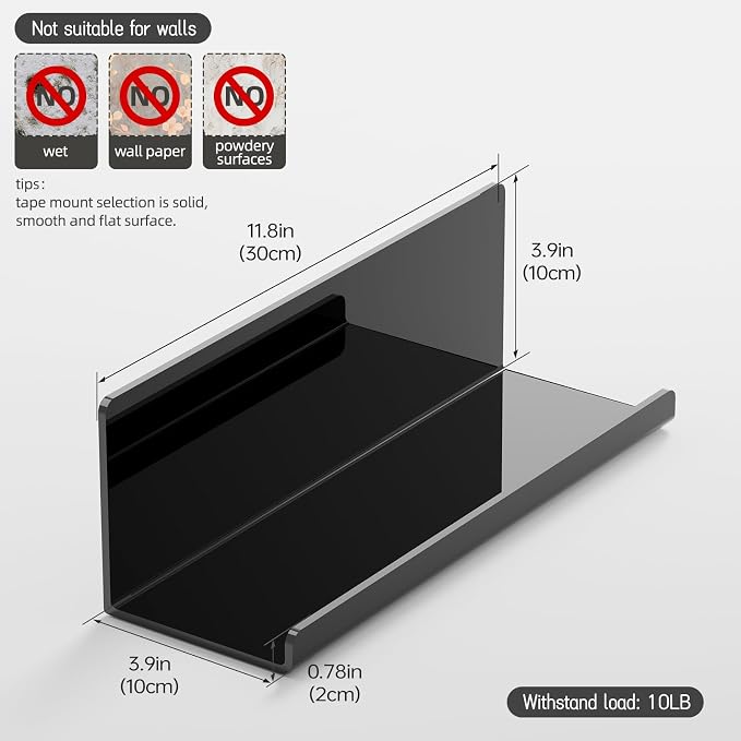 PAVSTINE Acrylic Floating Shelves - Image 3