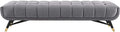 Modway Adept Mid-Century Modern Velvet Upholstered Tufted Accent Bench in Gray by Modway