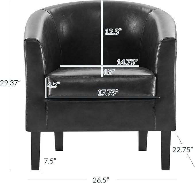 BELLEZE Accent Barrel Chair - Image 3