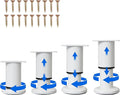 4 Pcs Adjustable Height Furniture Support Legs 3.15-4.72 inch, Metal Heavy Duty by Olldag