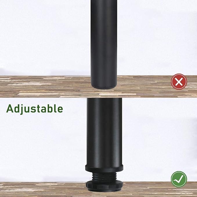 QLLY 26 inch Adjustable Metal Desk Legs, Heavy Duty Furniture Table Legs - Image 4