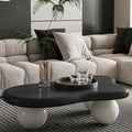 40” Cloud Coffee Table with 3 Ball Legs, Modern Irregular Center Table by BSYEIO