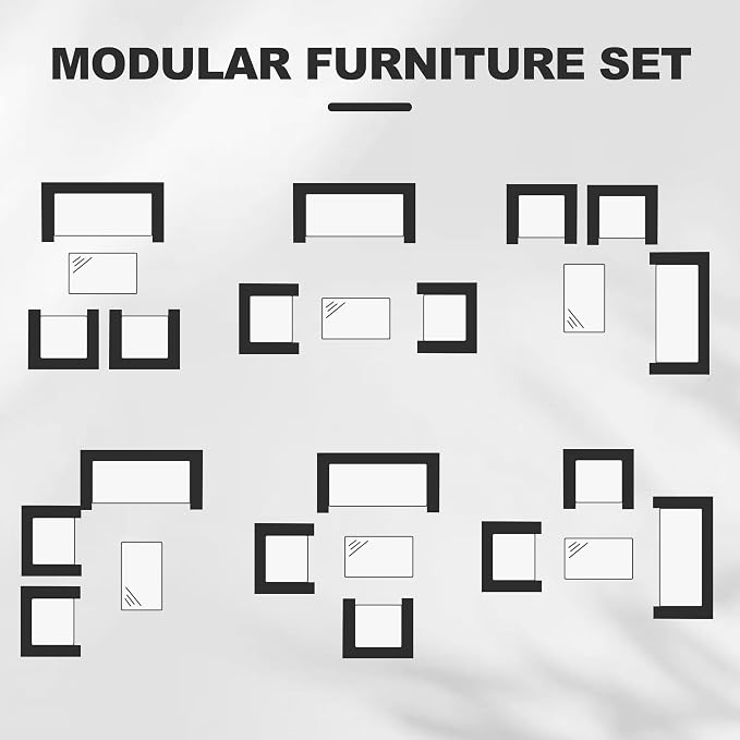 4-Piece Patio Furniture Set, Outdoor Wicker Conversation Set - Image 5
