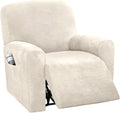H.VERSAILTEX Velvet Stretch Recliner Couch Covers 4-Pieces Style Recliner Chair by HVERSAILTEX