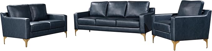 Serta Triton 55.5" Loveseat, Transitional Modern, Dreamcoil Comfort, Metal Legs - Image 9